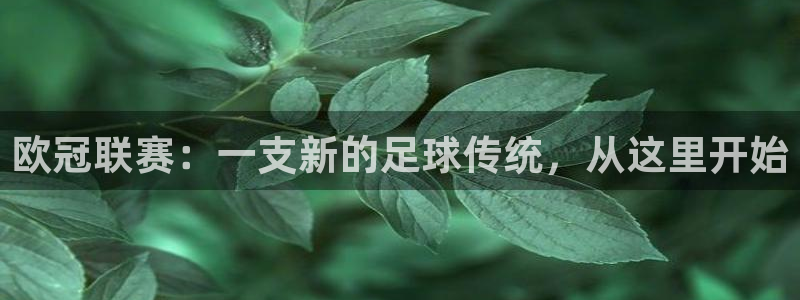 欧冠联赛：一支新的足球传统，从这里开始