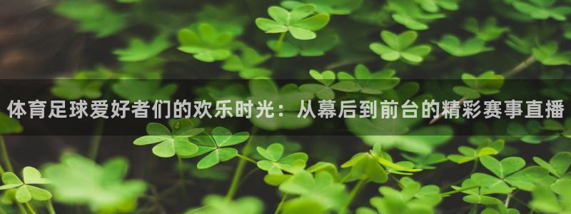 体育足球爱好者们的欢乐时光：从幕后到前台的精彩赛事直播